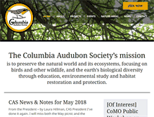 Tablet Screenshot of columbia-audubon.org